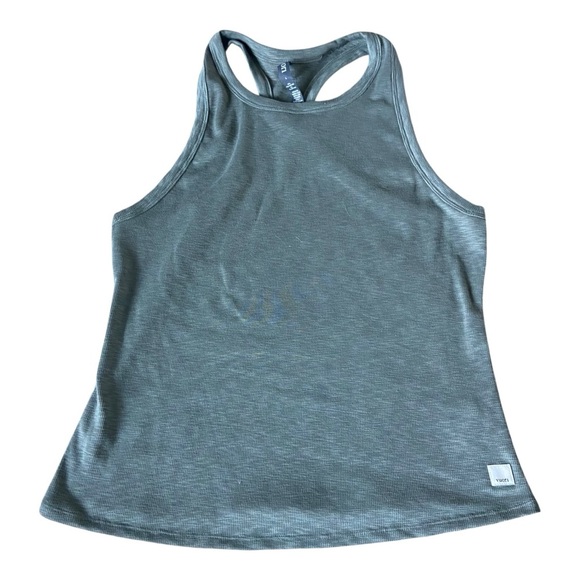Vuori Sunrise High Neck Tank Sz L In Pistachio Green Heathered VW1012 - Picture 2 of 4